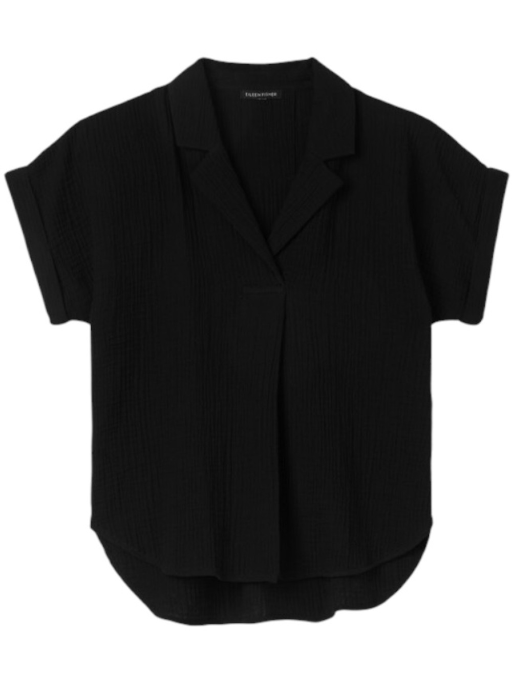 Eileen Fisher NWT Lofty Gauze Notch Collar Plus Size Lightweight Top